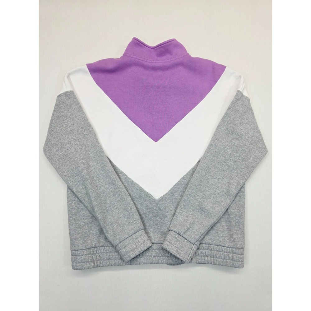 FILA Women's XL Quarter Zip Colorblock Sweatshirt Purple White Gray Pullover - Picture 10 of 10